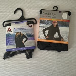Thermal Base Layer Set 2 Reebok & Climate Right Black Size 2XL.